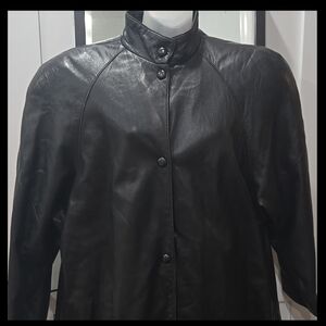 1980s Vintage Saks Fifth Avenue Maxima Lush Full Length Leather Jacket, S